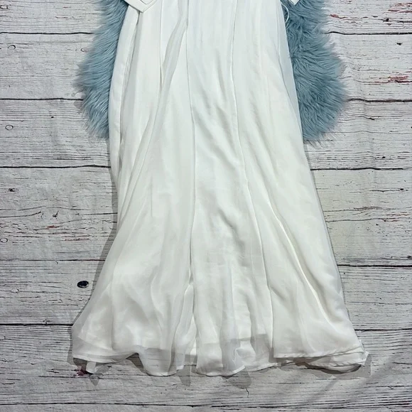 NWT Lulus Talk About Divine White Long Sleeve Backless Maxi Dress - Picture 5 of 11